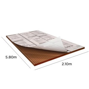 plancha policarbonato alveolar perla 2.10m x5.80m