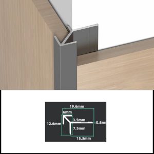 perfil aluminio esquinero 3m