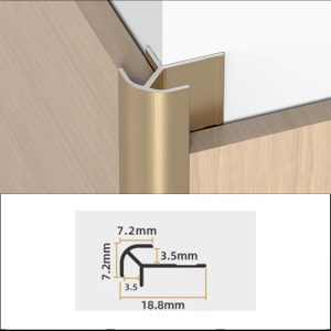 perfil aluminio esquinero bronce 3metros