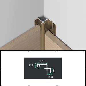 perfil aluminio esquinero 3m