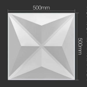 3D PVC PANEL BLANCO D003