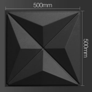3D PVC PANEL NEGRO D003