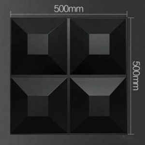 3D PVC PANEL NEGRO D024