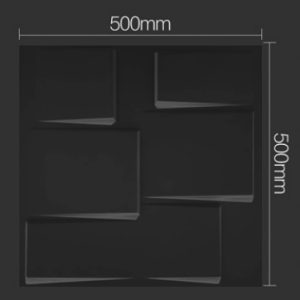 3D PVC PANEL NEGRO D098