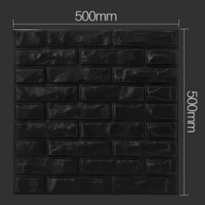 3D PVC PANEL NEGRO D100